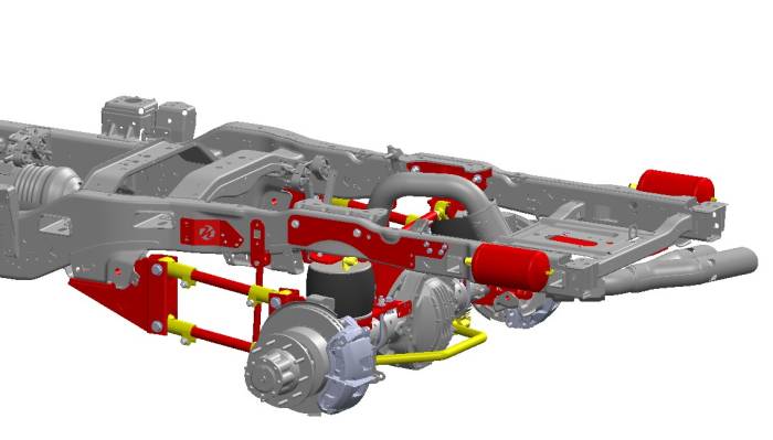 Kelderman - 2023+ FORD F-250/350/450 4X4 P/U 4-Link Rear Air Suspension - Stock Height