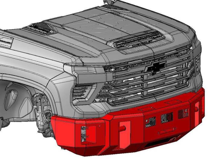 Kelderman - 2024+ Chevrolet Silverado 2500/3500 Alpha Series Front Bumper