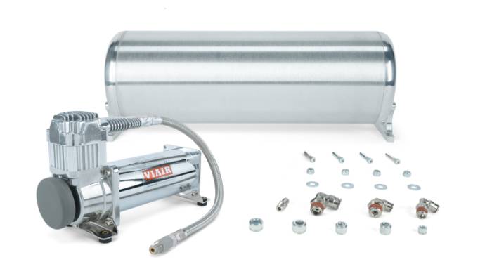 Air Lift - Air Lift 18in FLO Tank w/ Viair 444c Compressor (Incl. Fittings & Tank Mounting Hardware) - 27762