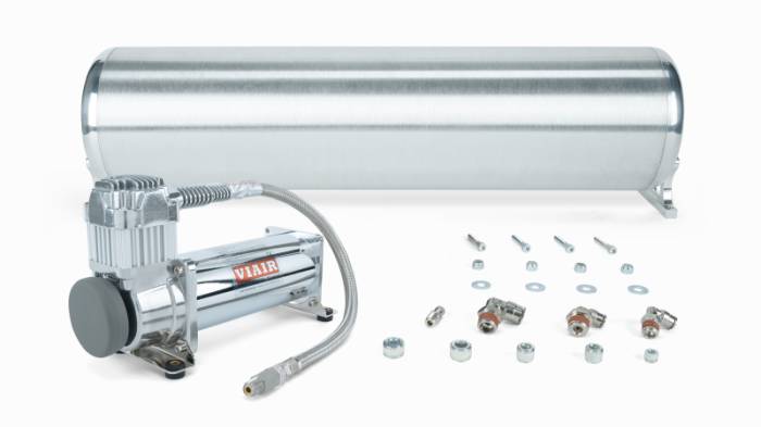 Air Lift - Air Lift 24in FLO Tank w/ Viair 444c Compressor (Incl. Fittings & Tank Mounting Hardware) - 27763