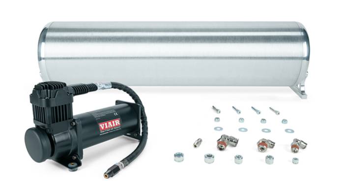 Air Lift - Air Lift 24in FLO Tank w/ Viair 444c Black Compressor (Incl. Fittings & Tank Mounting Hardware) - 27768