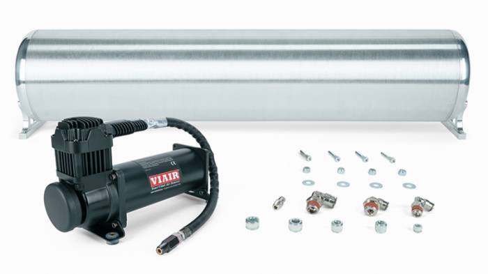 Air Lift - Air Lift 28in FLO Tank w/ Viair 444c Black Compressor (Incl. Fittings & Tank Mounting Hardware) - 27769