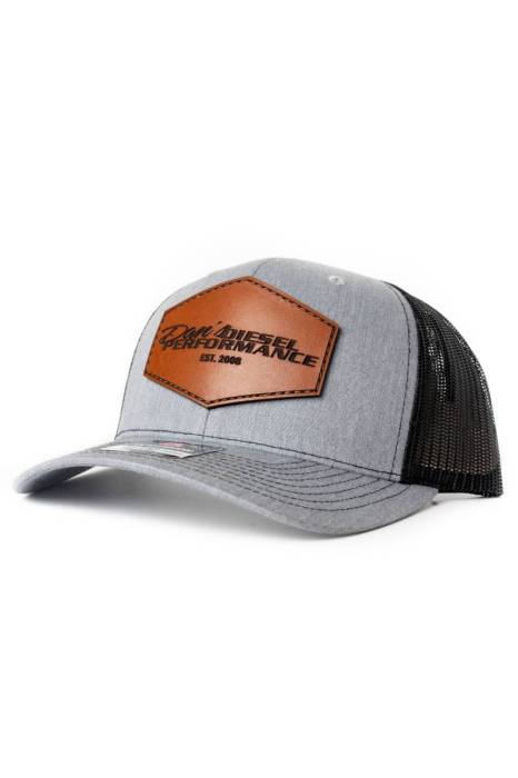 Dan's Diesel Performance, INC. - DDP Dan’s Diesel Performance Grey Leather Patch Richardson 112 Trucker Cap