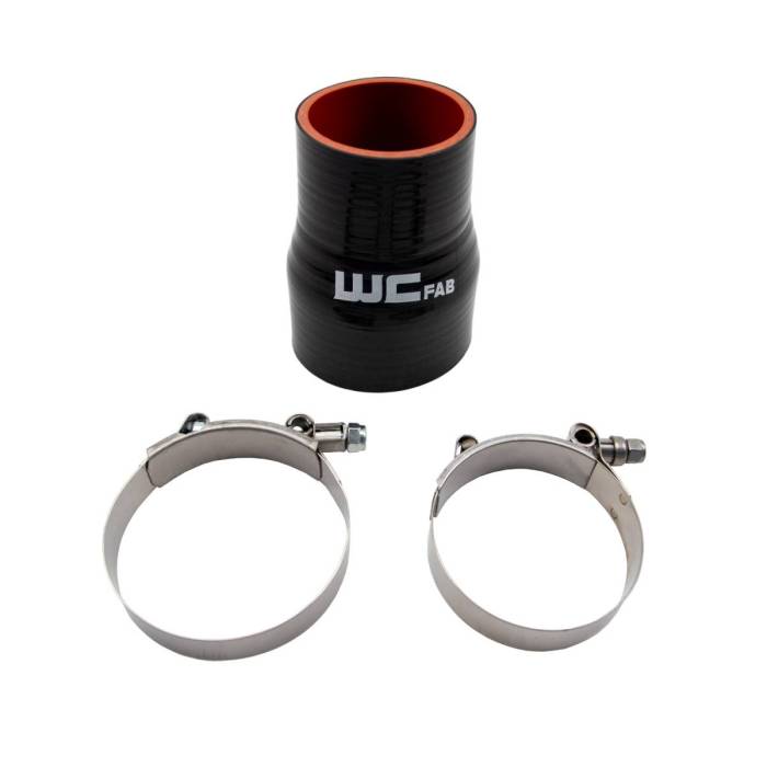 Wehrli Custom Fabrication - Wehrli 2.375" x 3" ID Straight Reducer 4.5" Long Silicone Boot and Clamp Kit
