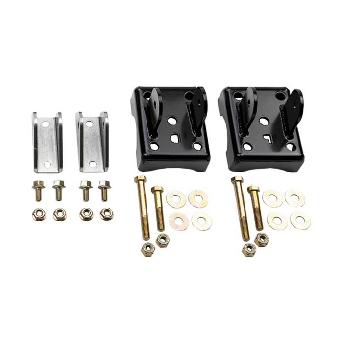 Wehrli Custom Fabrication - Wehrli 2001-2010 Duramax Traction Bar Brackets & Hardware Install Kit
