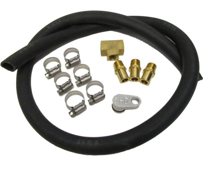 Dirty Hooker Diesel - DHD 500-114 LMM Duramax Coolant Line Relocation Kit 2007.5-2010