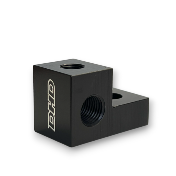 Dirty Hooker Diesel - DHD 700-106B Black Compact Fuel Block 3-Port Universal