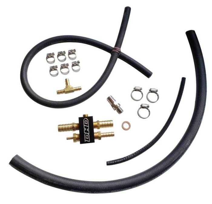 Dirty Hooker Diesel - DHD 700-155B Black Super High Flow 1/2" Duramax Fuel Block Upgrade Kit LLY LBZ LMM
