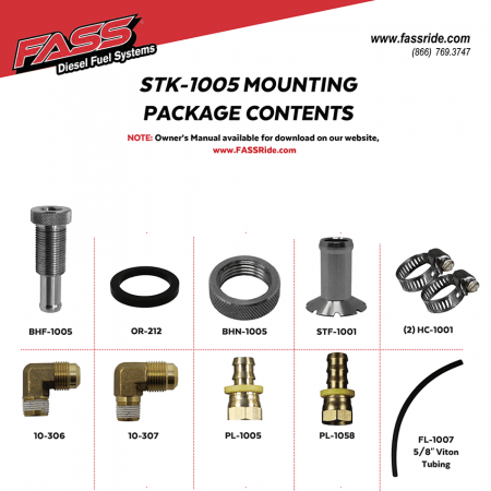 FASS Fuel Systems - FASS FASS STK1005 Diesel Fuel Bulkhead and Viton Suction Tub