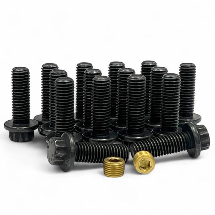 Dirty Hooker Diesel - DHD Duramax High Flow Manifold 12pt Chromoly Bolt Kit 30mm - 300-120-BK