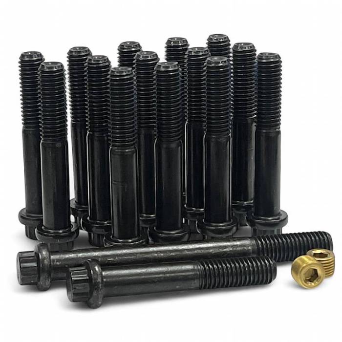 Dirty Hooker Diesel - DHD Duramax High Flow Lo-Pro Manifold 12pt Chromoly Bolt Kit 60mm - 300-123-BK