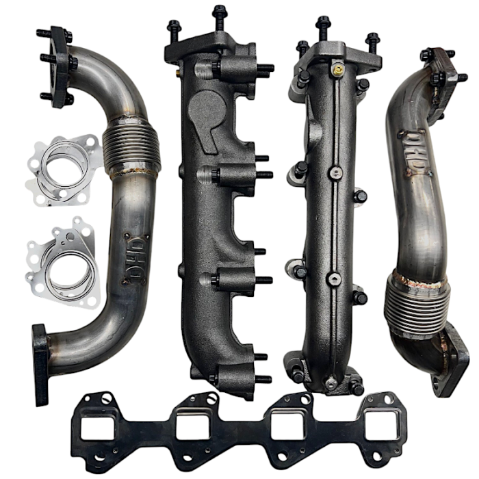 Dirty Hooker Diesel - DHD Duramax High Flow Lo-Pro Manifold & Up Pipe Bundle 2001-2004 LB7 - 300-123K