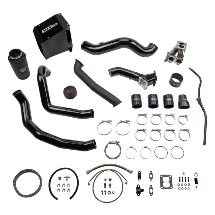 Wehrli Custom Fabrication - WCFab 2001-2004 LB7 Duramax S300 Single Turbo Install Kit - WCF100478