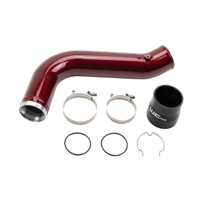 Wehrli Custom Fabrication - WCFab 2017-2019 L5P Duramax 3.5" Passenger (Cold) Side Intercooler Pipe Kit - WCF100530