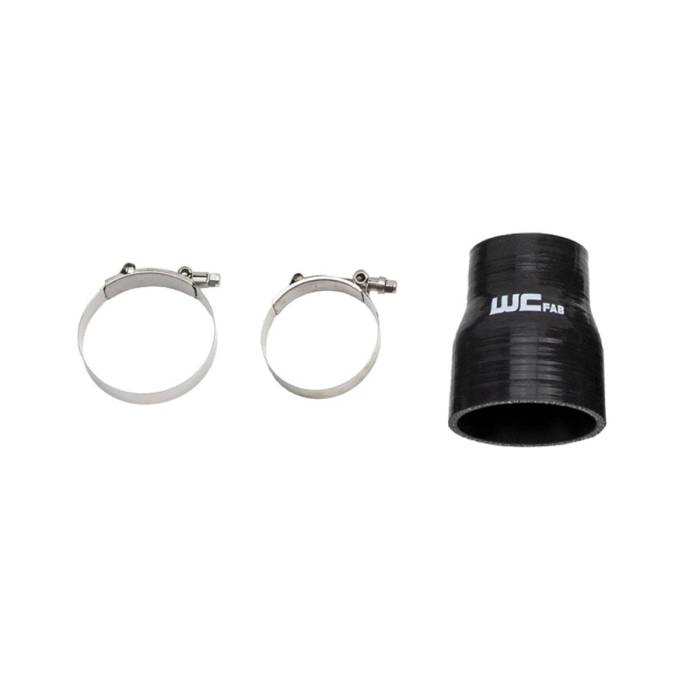 Wehrli Custom Fabrication - WCFab 2.75" x 3.5" ID Straight Reducer 4.75" Long Silicone Boot and Clamp Kit - WCF207-117