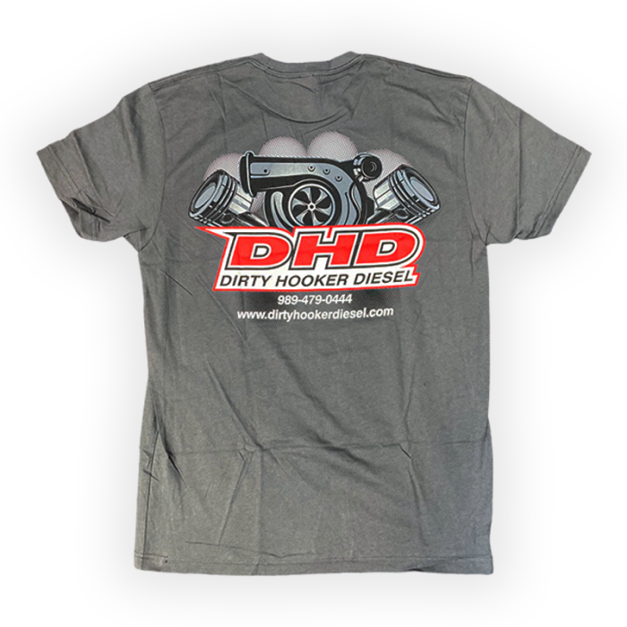 Dirty Hooker Diesel - DHD Original Dark Grey Turbo & Piston T-Shirt - 061-009T