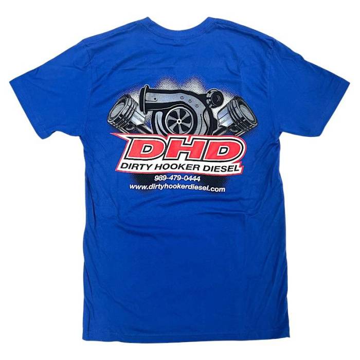 Dirty Hooker Diesel - DHD Blue Turbo & Piston T-Shirt S-3XL - 061-120T