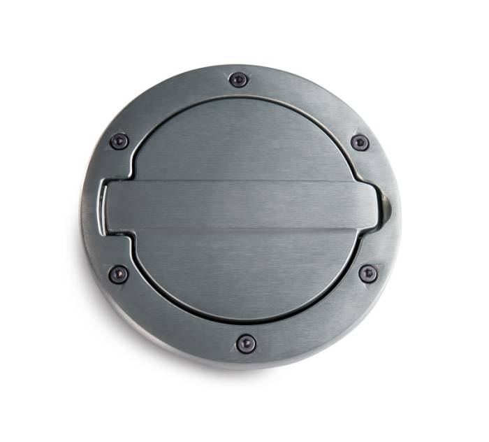 AMP Research - AMP Research 2007-2017 Jeep Wrangler JK 2/4 Door Fuel Door - Brushed - 73000-00A