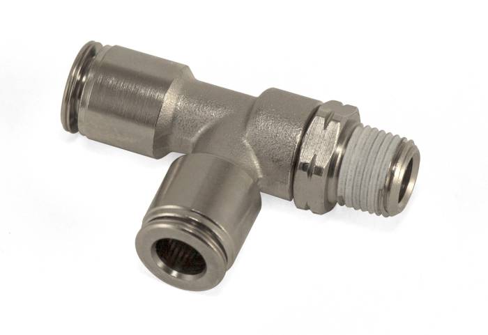 Air Lift - Air Lift Run Tee- Male 1/8" NPT X 1/4" Tube X 1/4" Tube - 21841