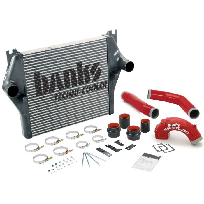 Banks Power - Banks Power Intercooler Upgrade Includes Monster-Ram intake elbow and Boost Tubes (red powder-coated) - 25980