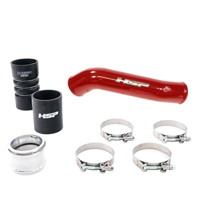 HSP Diesel - HSP Diesel Replacement Hot Side Tube For 2011-2022 Ford Powerstroke F250/350 6.7L-Flag Red - HSP-P-400-HSP-BR