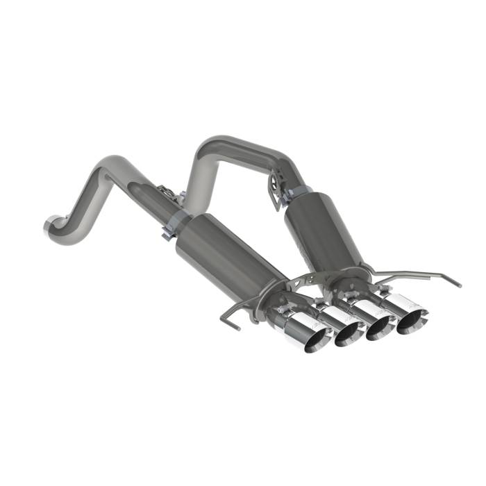 MBRP - MBRP Exhaust 3in. Dual Muffler Axle Back; with Quad 4in. Dual Wall Tips; T304 - S7030304