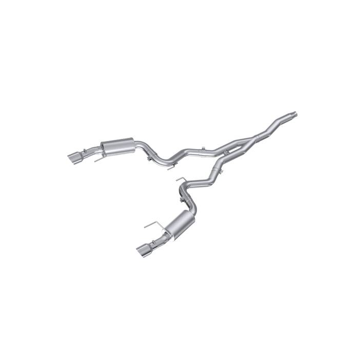 MBRP - MBRP Exhaust 3in. Cat Back; Dual Split Rear; Street Version; 4.5in. tips; T409 - S7274409