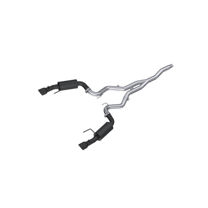 MBRP - MBRP Exhaust 3in. Cat Back; Dual Split Rear; Street Version; 4.5in. tips; Black Coated - S7274BLK