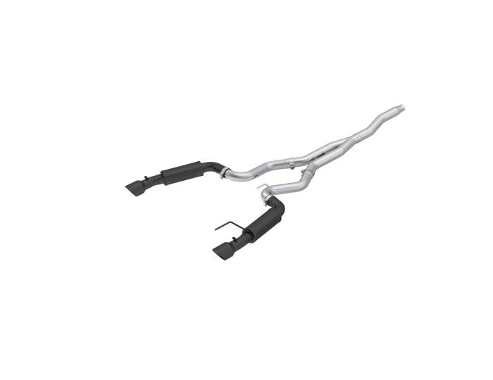 MBRP - MBRP Exhaust 3in. Cat Back; Dual Split Rear; Race Version; 4.5in. tips; Black Coated - S7275BLK