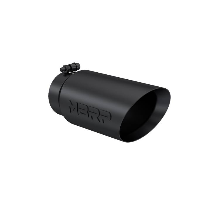 MBRP - MBRP Exhaust Tip; 5in. O.D. Dual Wall Angled 4in. inlet 12in. length-Black Coated - T5053BLK