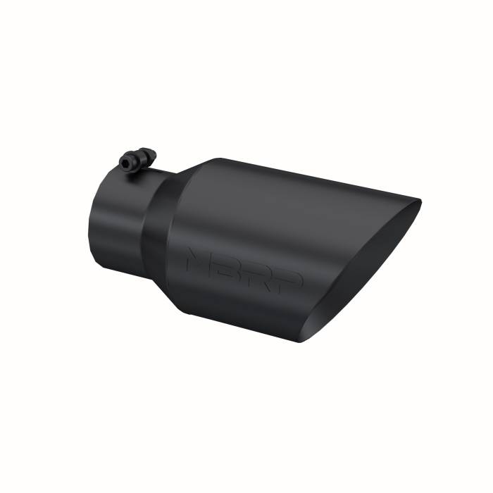 MBRP - MBRP Exhaust Tip; 6in. O.D. Dual Wall Angled 4in. inlet 12in. length-Black Coated - T5072BLK