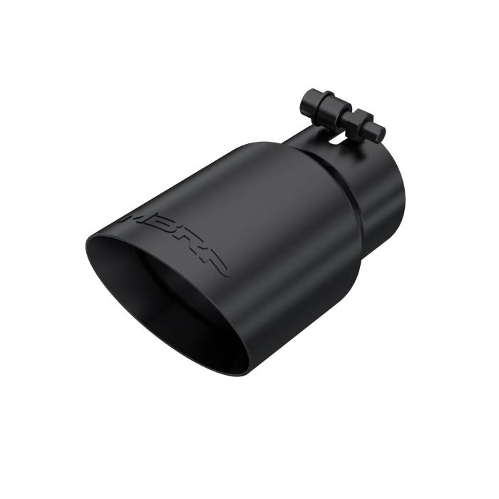 MBRP - MBRP Exhaust Tip; 4in. O.D.; Dual Wall Angled; 3in. inlet; 8in. length; Black - T5122BLK