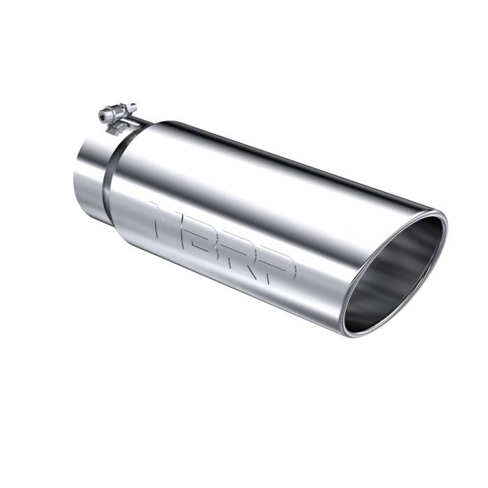 MBRP - MBRP Exhaust Tip; 6in. O.D.; Angled Rolled End; 5in. inlet 18in. in length; T304 - T5125