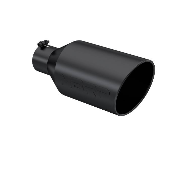 MBRP - MBRP Exhaust Tip; 8in. O.D.; Rolled End; 4in. inlet 18in. in length; Black Coated - T5128BLK
