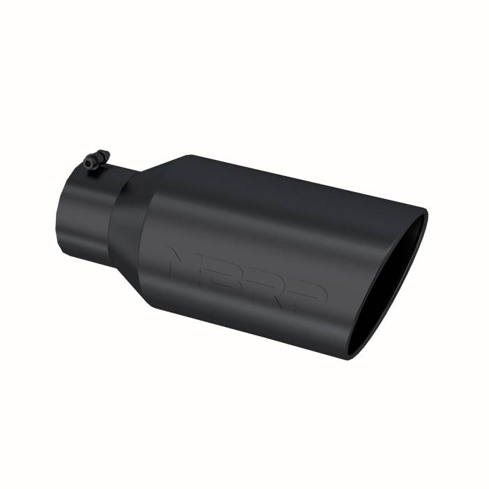 MBRP - MBRP Exhaust Tip; 8in. O.D.; Rolled End; 5in. inlet 18in. in length; Black Coated - T5129BLK