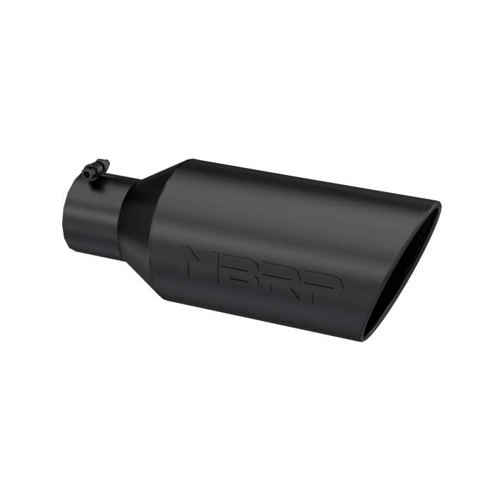 MBRP - MBRP Exhaust Tip; 7in. O.D.; Rolled End; 4in. inlet 18in. in length; Black - T5126BLK