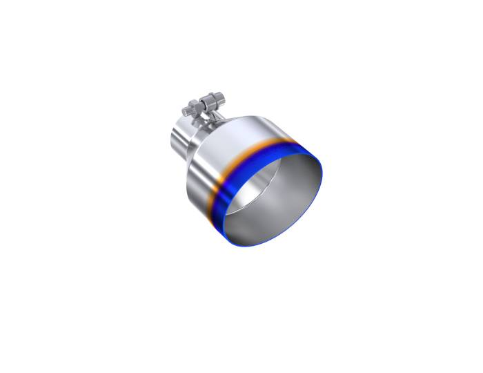 MBRP - MBRP Exhaust Tip; 5in OD Out; 2.5in ID; 6.5in Length; Angle Cut; Single Wall; T304 BE - T5190BE
