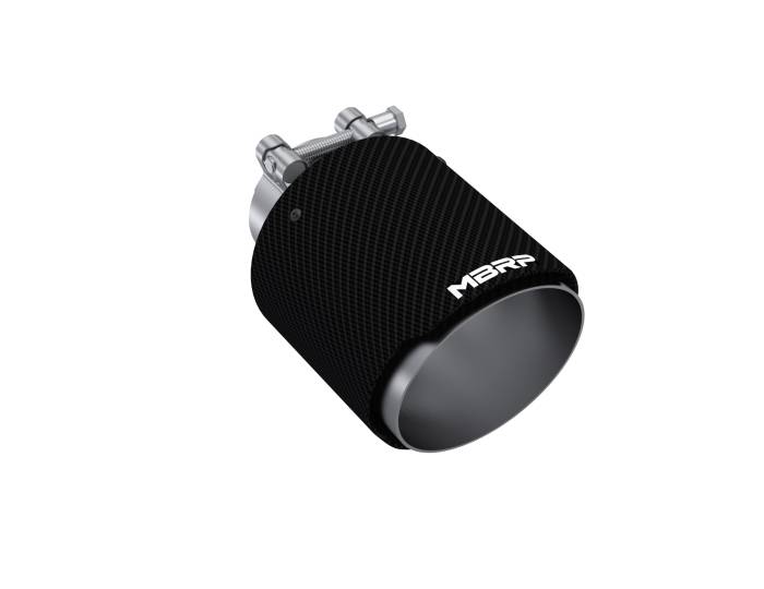 MBRP - MBRP Exhaust Tip; 4.5in OD Out; 2.5in ID; 6.5in Length; Angle Cut; Dual Wall; Carbon Fiber - T5191CF
