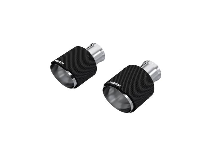 MBRP - MBRP Exhaust 5in. OD, SEC 70 inlet, 7.7in. in length, Dual Wall, Angle Cut, CF Tip Pairs. - T5197CF