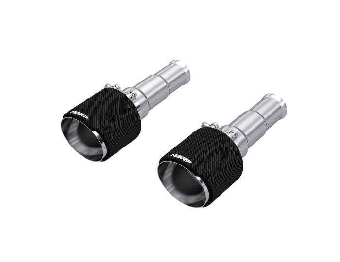 MBRP - MBRP Exhaust 5in. OD Dual Wall Angle Cut Carbon Fiber Exhaust Tips, Sold in Pairs. - T5199CF