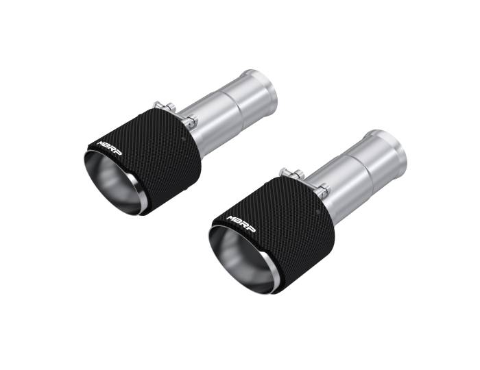 MBRP - MBRP Exhaust 5in. OD Dual Wall Angle Cut Carbon Fiber Exhaust Tips, Sold in Pairs. - T5204CF
