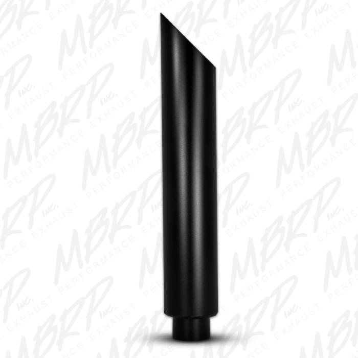 MBRP - MBRP Exhaust 1 pc Stack 6" Angle Cut 36" Black Coated B1610BLK