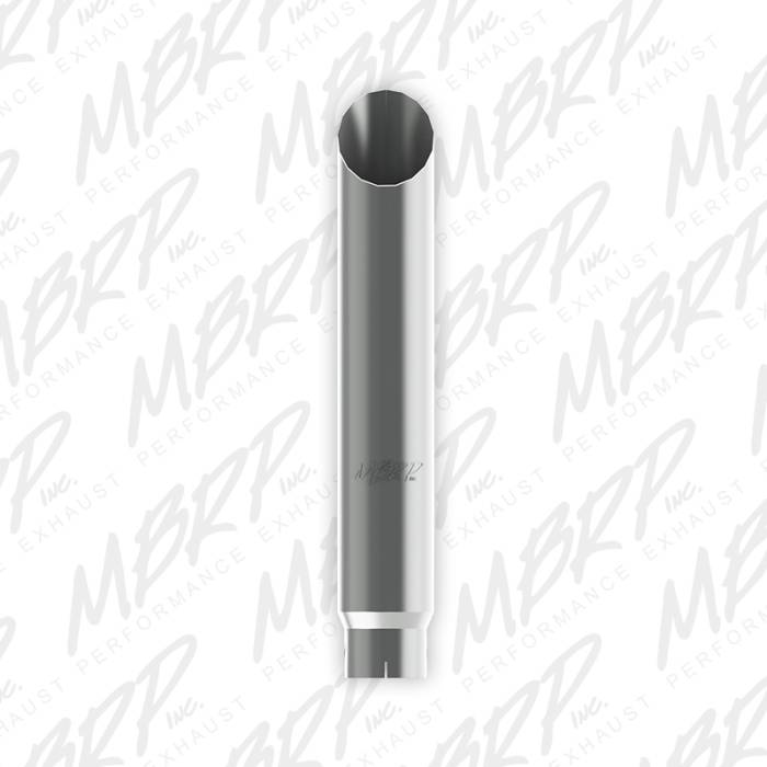 MBRP - MBRP Exhaust 1 pc Stack 6" Angle Cut 36" Mirror Polished T304, 5" inlet B1660