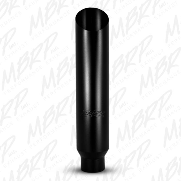 MBRP - MBRP Exhaust 1 pc Stack 7" Angle Cut 36" Black Coated, 5" inlet B1710BLK