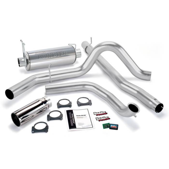 Banks Power - Banks Power 99 Ford 7.3L Truck w/Cat Conv Git-Kit - SS Single Exhaust w/ Chrome Tip - 47511