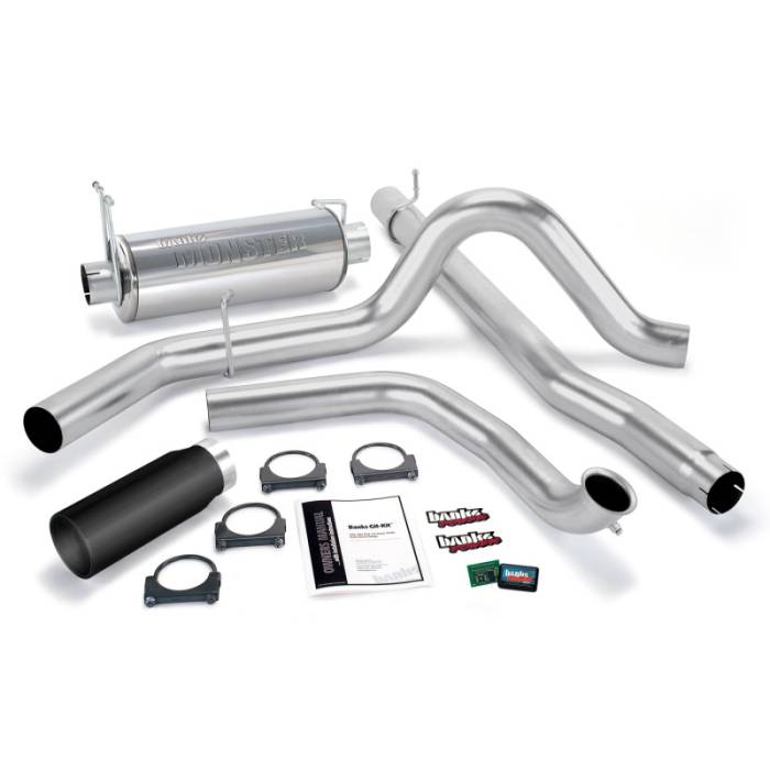 Banks Power - Banks Power 99 Ford 7.3L Truck w/Cat Conv Git-Kit - SS Single Exhaust w/ Black Tip - 47511-B