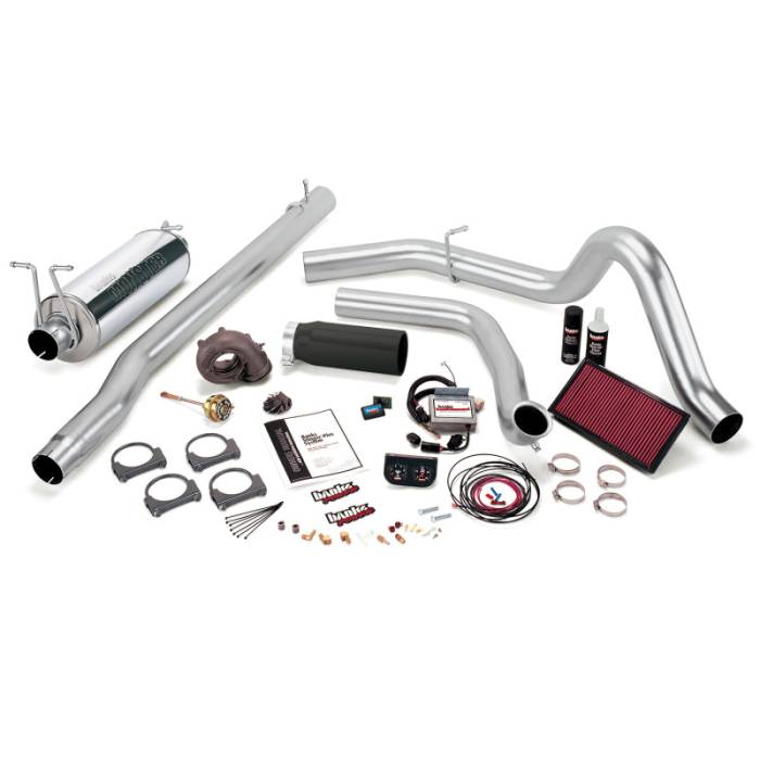 Banks Power - Banks Power 99 Ford 7.3L F250/350 Man Stinger-Plus System - SS Single Exhaust w/ Black Tip - 47523-B
