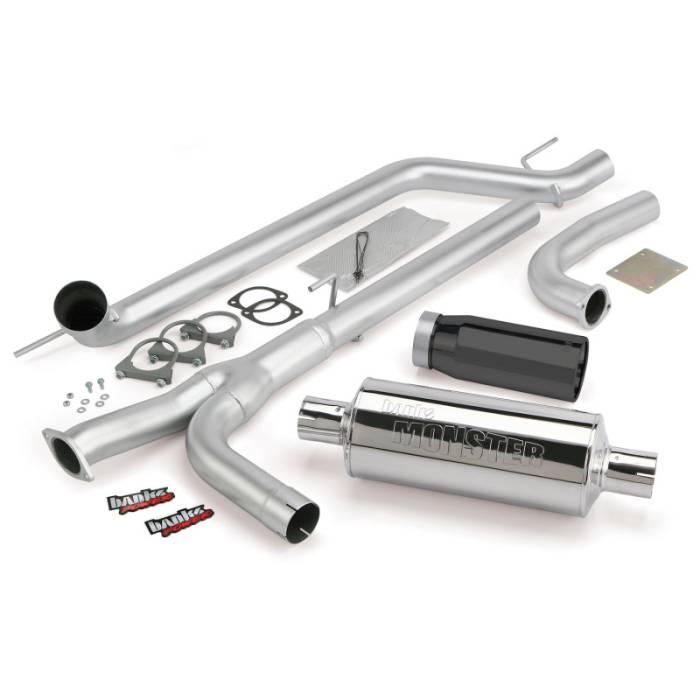 Banks Power - Banks Power 04-14 Nissan 5.6L Titan (All) Monster Exhaust System - SS Single Exhaust w/ Black Tip - 48123-B