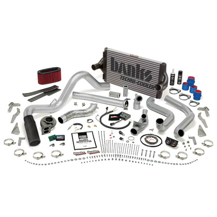 Banks Power - Banks Power 94-95.5 Ford 7.3L Auto PowerPack System - SS Single Exhaust w/ Black Tip - 48555-B