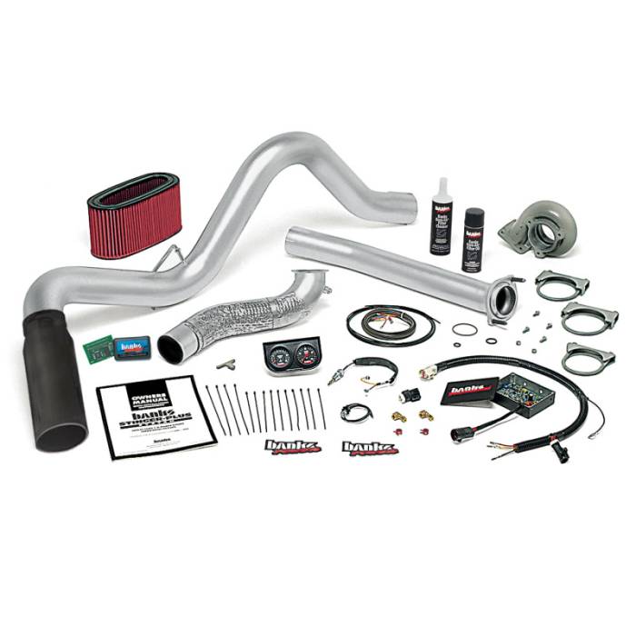 Banks Power - Banks Power 95.5-97 Ford 7.3L Auto Stinger-Plus System - SS Single Exhaust w/ Black Tip - 48559-B